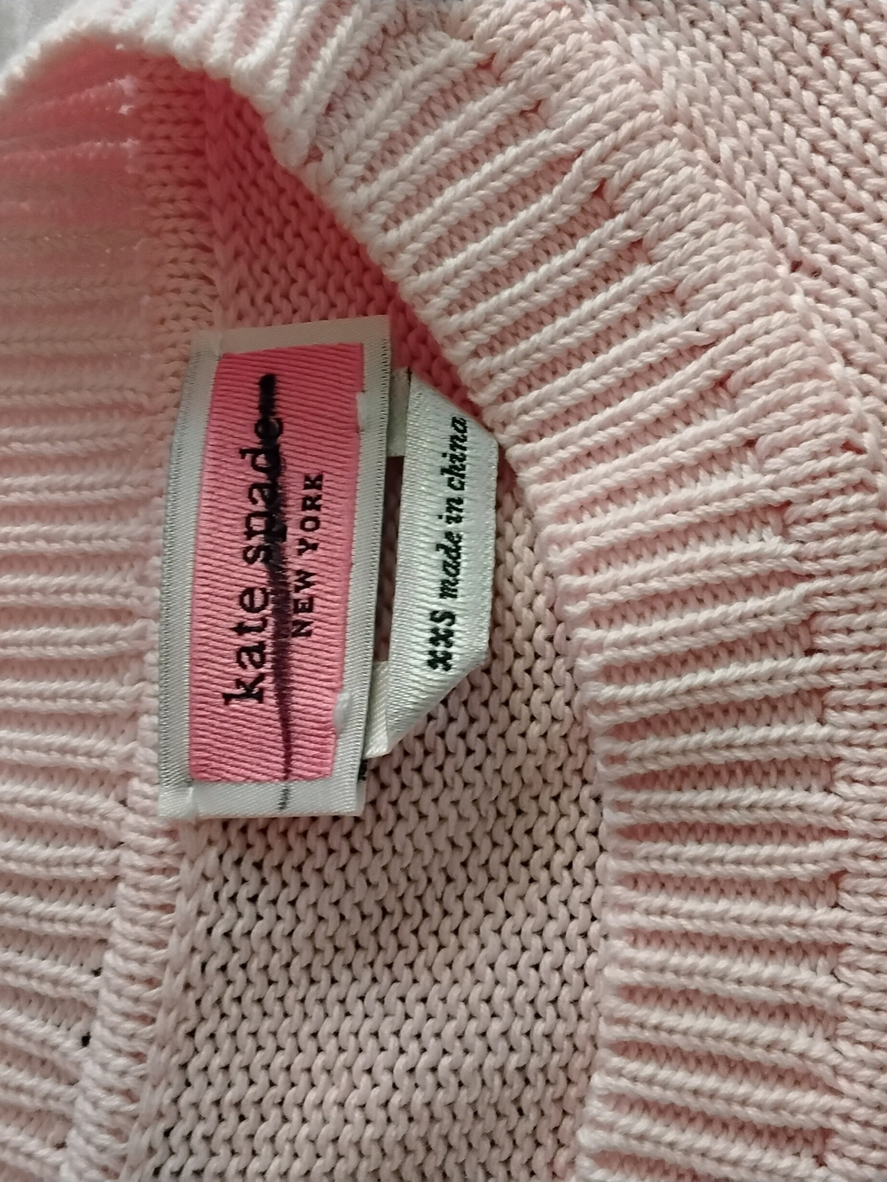 NWOT kate spade Pink Short-Sleeve Sweater with Red Cherry Motif - Picture 2 of 2